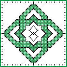 Check spelling or type a new query. Celtic Endless Knot In Square Shape In Black And Green Cross Stitch Pattern On White And Black Background Inspired By Irish St Patrick S Day And Ancient Scottish Culture Royalty Free Cliparts Vectors