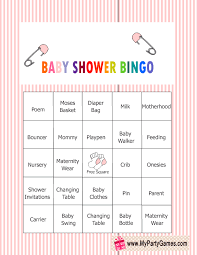 Or you can have them printed by your favorite print shop. Free Printable Baby Shower Bingo Game Cards