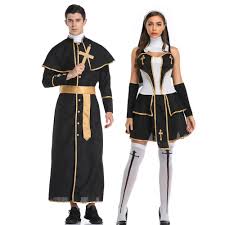 Yetişkin Priest kostüm erkekler kadınlar erotik rahibe rol oynamak seksi  rahipler üniforma fantezi cadılar bayramı parti elbise - AliExpress