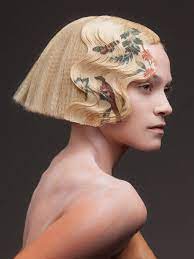 Alexis Ferrer Prints Colorful Floral Motifs On Sharp Hairdos For La Favorite Collection In 2021 Blonde Finger Waves Hair Art Hair Print