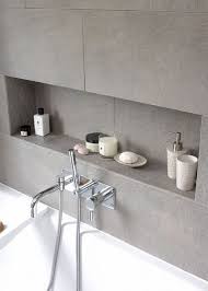 Nische Im Badezimmer Mit Fliesen Grau Fliesen Badezimmer Badezimmer Badezimmer Nischen Duschnische