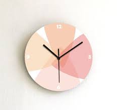 Pink Curated By Hello Blogzine On Etsy Wall Clock Design Wall Clock Modern Wall Clock