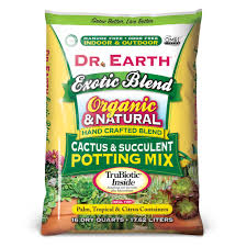One cactus and 17 succulent species/cultivars were grown at 10, 16, 22, or 28 °c (plant temperature) for 10 or 15 weeks. Exotic Blend Cactus Succulent Potting Mix Dr Earth
