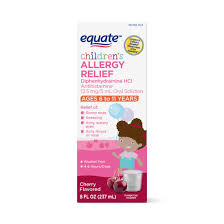 Equate Childrens Allergy Oral Solution Cherry 8 Fl Oz