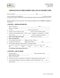 Loss Of Income Form Florida In Verification Of Employment Loss Of Income Form In 2020 Employment Employment Form Income