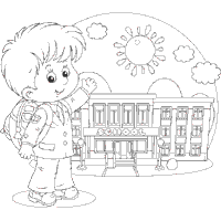 School Day Boy Kids Going To School School Coloring Pages Free Coloring Pictures