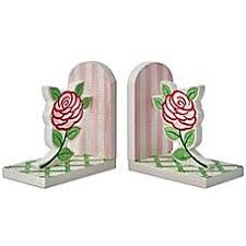 Image Of Fantasy Fields Crackled Rose Bookends Set Fantasy Fields Bookends Handcraft