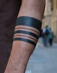 The masculine leg is all about endurance, uplift, and strength. Simple Yet Strong Line Tattoo Designs 2 Band Tattoo Arm Band Tattoo Tattoos