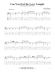 Free Printable Can You Feel The Love Tonight Piano Sheet Music Tablature Guitare Can You Feel The Love Tonight De Elton John Autre Lecons De Musique Chansons Piano Partitions Clarinette