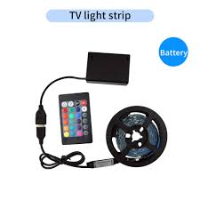Rgb Led Strip Lights 1 5m Battery Powered Flexible Rope Lighting With Battery Power Supply Box And 24 Keys Ir Remote Controller Led Strips Aliexpress