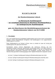 Formloser antrag auf verkürzung der ausbildung muster. Richtlinien Der Hwk La Beck Zur Ka Rzung Und Verla Ngerung Der