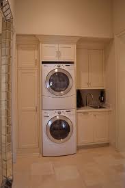 Yes, you can run both the stackable washer and dryer at the same time. Beautiful Laundry Room Ideas Stacked Washer Dryer With Stackable Washer And Dryer Decorating Ide Stacked Laundry Room Elegant Laundry Room Vintage Laundry Room