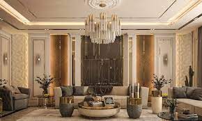 Reception With Neoclassic Style On Behance Drawing Room Interior Design Living Room Design Decor Luxury Living Room