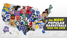 Most popular high school basketball teams in each state