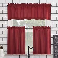 Free shipping on orders over $25 shipped by amazon. Mainstays Microfiber Semi Sheer Rod Pocket Kitchen Curtains Walmart Com Walmart Com