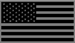 The men and women of american military services who have served their country over seas wear a black and white american flag (which also show american struggle) most typically on their right. Black And Gray American Flag Decal Sticker