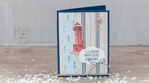 Maritime Karte Mit Leuchtturm Bines Stempelgluck