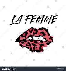 La Femme French Wife Mouth Animal Stock Vector Royalty Free 1679036320
