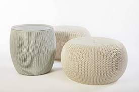 Target.com has been visited by 1m+ users in the past month Keter Urban Knit Pouf Ottoman Set Of 2 With Storage Table For Patio And Room Decor Perfect For Balcony Deck And Outdoor Seating Grey White 22 30 X 22 30 X 25 00 Inches Pricepulse