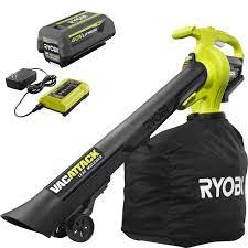Ryobi 40v Vac Attack Cordless Leaf Vacuum Mulcher With 5 0 Ah Battery And Charger Ry40451 The Home Depot In 2021 Ryobi Vac Vacuum