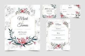 Are you searching for kad kahwin floral png images or vector? Floral Wedding Stationery Template Set F Free Vector Freepik Freevector Freewedd Floral Wedding Stationery Wedding Stationery Wedding Invitation Vector