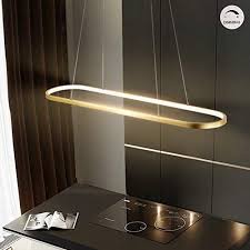 Modern Designer Led Pendelleuchte Esszimmer Dimmbare Hangeleuchte Esstischlampe Goldfarben Ring Tolle Wohnzim Led Pendelleuchte Esszimmerlampe Wohnzimmerlampe