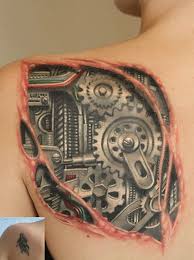 Get daily tattoo ideas on socials. Pin By Sanke On Tattoo Me Gear Tattoo Biomechanical Tattoo Cyborg Tattoo