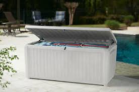 Keter abri de jardin résine manor 6x8 beige. Keter Poolbox Sumatra 511 Litres Blanc Coffre Coffre Jardin Coffre Coffre Ebay