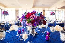 Royal Blue Purple Touch Crimson Red Detail Red Wedding Wedding Table Decorations