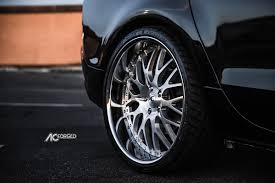 22 Staggered Ac Forged Wheels Ac313 Brushed Face With Chrome Lip Three Piece Rims Forged Wheels Wheels And Tires Wheel