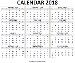 The template is for your personal use only (see license). 2018 Calendar Printable 12 Months Calendar On One Page Theprintablecalendar Com