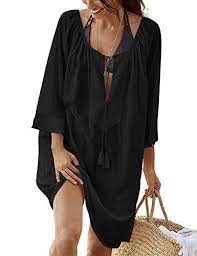 Women S Oversized Swimsuit Cover Up Solid Bikini Swimwear Beach Dress Cotton Beachwear Women Swimsuits Beachwear For Women