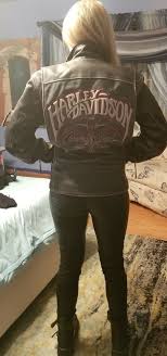Womens Harley Davidson Vintage Genuine Leather Jacket Size Medium Fashion Clothing Sho Leather Jacket Harley Davidson Leather Jackets Leather Jackets Women