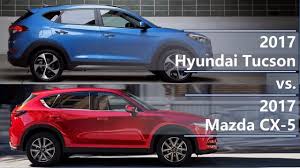 The 2022 hyundai tucson breaks new ground for the company, taking the bold styling of the elantra to new levels and adding hybrid engine options. 2017 Hyundai Tucson Vs 2017 Mazda Cx 5 Technical Comparison Youtube