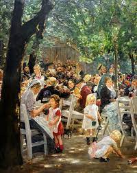 Max Liebermann Beer Garden In Munich 1884 At Neue Pinakothek Munich Germany Impressionist Art Beer Garden Impressionist Paintings