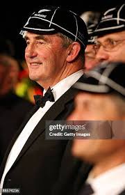 Donald McIntosh All Black number 575 is capped by NZRU President John...  News Photo
