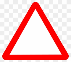Red and white triangular sign at an intersection means slow down and be prepared to stop if necessary. Free Caution Triangle Download Clip Art On Information Would Be Shown In A Triangular Road Sign Png Download 115986 Pinclipart