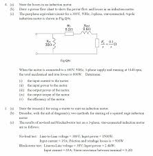 Solved 4 A B C State The Losses In An Induction Mo