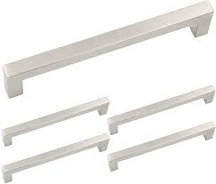 Whether you've settled on white kitchen cabinets to keep things simple or want to try a dark or colourful look. 10 Inch Cabinet Handles Brushed Nickel 5 Pack Metal Drawer Pulls Homdiy Hdj12sn Mo Kitchen Cabinet Door Handles Kitchen Cabinet Hardware Kitchen Drawer Pulls