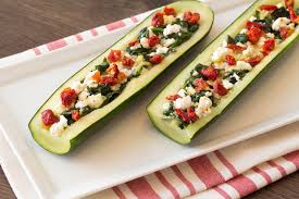 Clean Hungry Stuffed Squash Chili Stuffed Acorn Squash Spinach Feta Stuffed Zucchini Recipe Recipes Squash Recipes Zucchini Boat Recipes