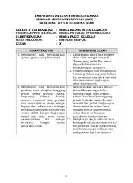 Simulasi dan komunikasi digital jam pelajaran : Silabus K 13 Simulasi Dan Komunikasi Digital Kelas X 1