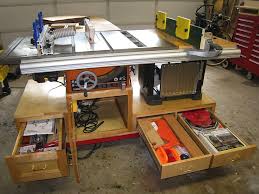 Like Many Of You I Have A Standard Size Two Cargarage That My Wife Also Likes To Use To Park Her Car In I Had A Woodworking Table Plans Table Saw