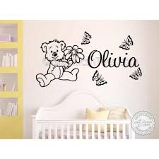 Maybe you would like to learn more about one of these? Personalised Teddy Bear Nursery Wall Sticker Children S Bedroom Playroom Wall Decor Decals