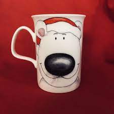 Roy Kirkham Holiday Mug Red Nose Reindeer Polar Bear Fine Bone China 10 Oz Mugs Red Nosed Reindeer Christmas Mugs