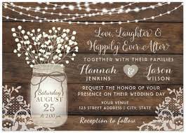 Rustic Wood Lace Wedding Invitation Mason Jar Invitation Zazzle Com Mason Jar Invitations Mason Jar Wedding Invitations Lace Wedding Invitations