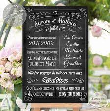 Tableau De Mariage Personnalise Infos Maries Ardoise 1 Tableau Mariage Decoration Mariage Mariage