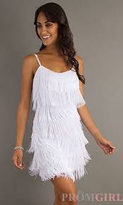 Short White Fringed Dress 1415 At Promgirl Com White Short Dress White Fringe Dress Trendy Party Dresses
