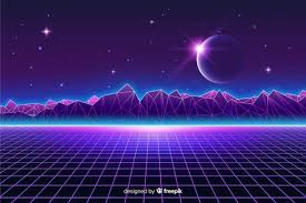Download Retro Futuristic Landscape Of Universe Background For Free In 2020 Vaporwave Wallpaper Cool Backgrounds Neon Wallpaper