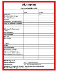 Alarmplan für das institut f. Alarmplan Aushang Zum Download Universum Shop