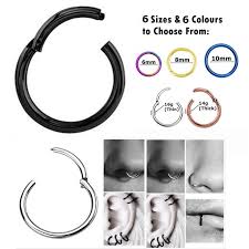 Hold both sides of the hoop using your thumb and index fingers. Buy Nose Ring Seamless Hinged Segment Sleeper Clicker Ring Hoop Ear Lip Nose Septum Piercing At Affordable Prices Free Shipping Real Reviews With Photos Joom